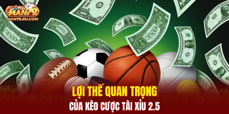 Lợi thế quan trọng của kèo cược tài xỉu 2.5